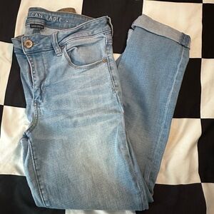 American Eagle Outfitters Women's Light Blue Skinny Jeans